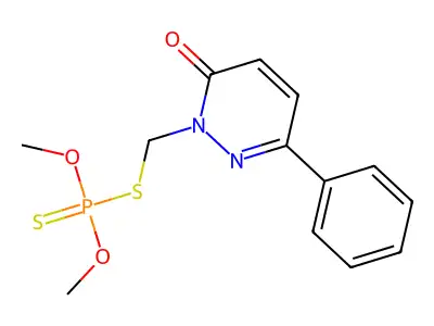 Phosphorodithioic acid, O,O-dimethyl ester, S-ester with 2-(mercaptomethyl)-6-phenyl-3(2H)-pyridazinone structure
