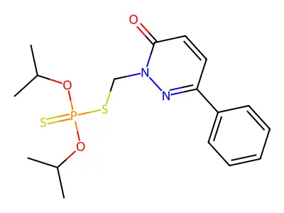 Phosphorodithioic acid, O,O-diisopropyl ester, S-ester with 2-(mercaptomethyl)-6-phenyl-3(2H)-pyridazinone structure