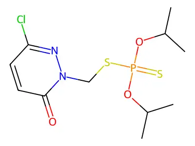 Phosphorodithioic acid, O,O-diisopropyl ester, S-ester with 6-chloro-2-(mercaptomethyl)-3(2H)-pyridazinone structure