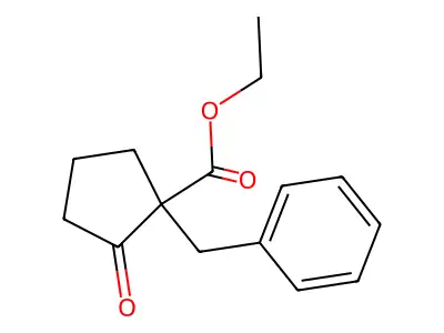Ethyl 1-benzyl-2-oxocyclopentanecarboxylate structure
