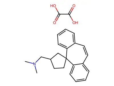 N,N-Dimethylspiro(5H-dibenzo(a,d)cycloheptene-5,1'-cyclopentane)-3'-methylamine oxalate structure