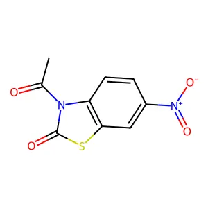 3-acetyl-6-nitro-1,3-benzothiazol-2(3H)-one structure