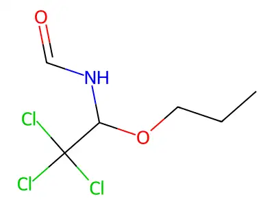 N-(2,2,2-Trichloro-1-propoxyethyl)formamide structure