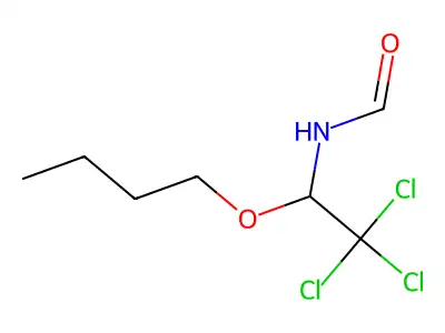 N-(1-Butoxy-2,2,2-trichloroethyl)formamide structure