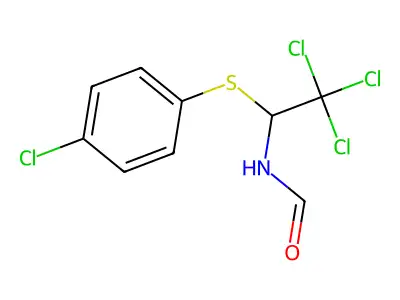 N-{2,2,2-trichloro-1-[(4-chlorophenyl)sulfanyl]ethyl}formamide structure
