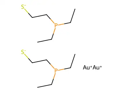 Gold, bis(mu-(2-(diethylphosphino)ethanethiolato-P:S))di- structure