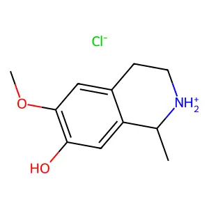 6-Methoxy-1-methyl-1,2,3,4-tetrahydroisoquinolin-7-ol--hydrogen chloride (1/1) structure