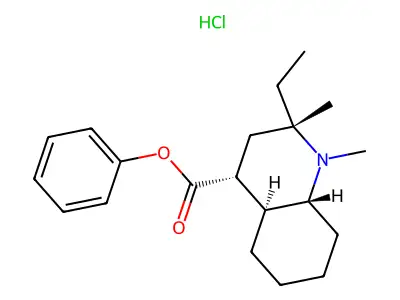 4-Quinolinol, decahydro-1,2-dimethyl-4-phenyl-, propionate, hydrochloride, (Z)- structure