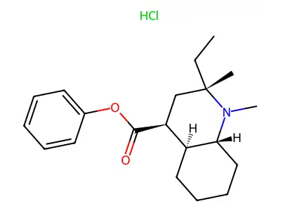 4-Quinolinol, decahydro-1,2-axial-dimethyl-4-phenyl-, propionate, hydrochloride, (E)- structure