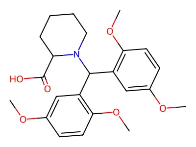 1-[bis(2,5-dimethoxyphenyl)methyl]piperidine-2-carboxylic Acid structure