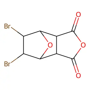 5,6-Dibromohexahydro-4,7-epoxyisobenzofuran-1,3-dione structure