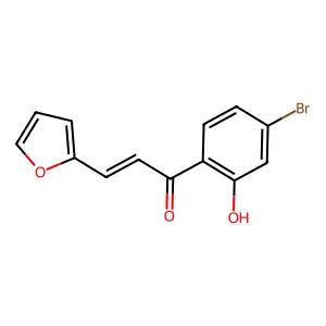 2-Propen-1-one, 1-(4-bromo-2-hydroxyphenyl)-3-(2-furanyl)- structure