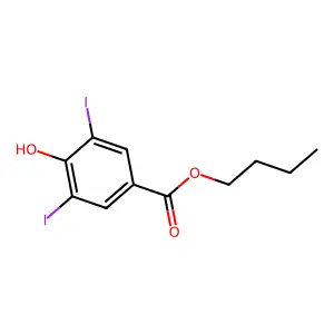 4-羟基-3,5-二碘苯甲酸丁酯 structure