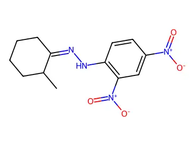 N-[(2-methylcyclohexylidene)amino]-2,4-dinitroaniline structure