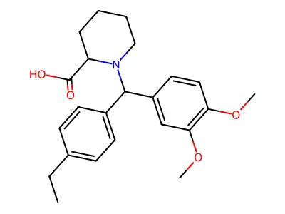 1-[(3,4-dimethoxyphenyl)-(4-ethylphenyl)methyl]piperidine-2-carboxylic Acid structure