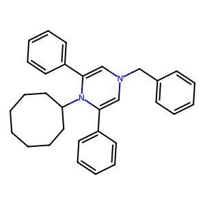 4-Benzyl-1-cyclooctyl-2,6-diphenylpyrazine structure