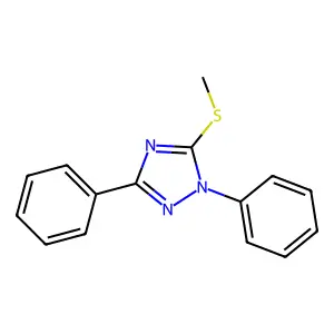 1H-1,2,4-Triazole, 5-(methylthio)-1,3-diphenyl- structure