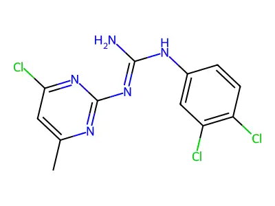 3-(4-Chloro-6-methyl-2-pyrimidinyl)-1-(3,4-dichlorophenyl)guanidine structure