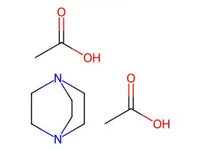 1,4-Diazabicyclo[2.2.2]octane, acetate (1:2) structure