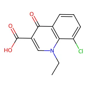 8-Chloro-1-ethyl-4-oxo-1,4-dihydroquinoline-3-carboxylic acid structure