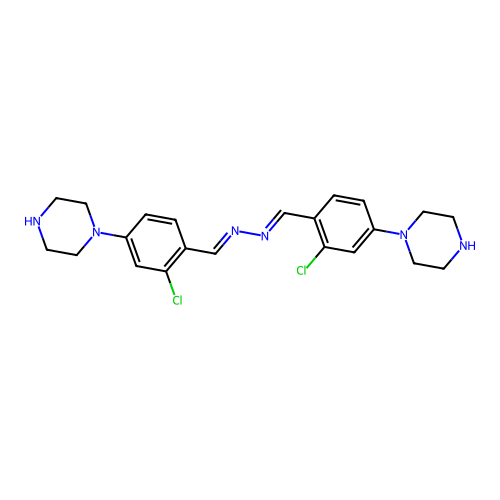 2-Chloro-4-(1)-piperazinopenzalazin structure