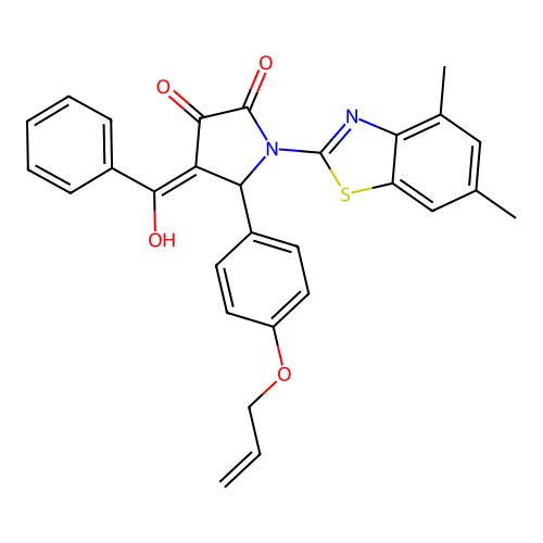5-(4-(allyloxy)phenyl)-4-benzoyl-1-(4,6-dimethylbenzo[d]thiazol-2-yl)-3-hydroxy-1h-pyrrol-2(5h)-one structure