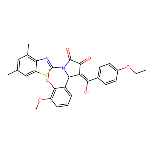 (4E)-5-(2,3-dimethoxyphenyl)-1-(4,6-dimethyl-1,3-benzothiazol-2-yl)-4-[(4-ethoxyphenyl)(hydroxy)methylidene]pyrrolidine-2,3-dione structure