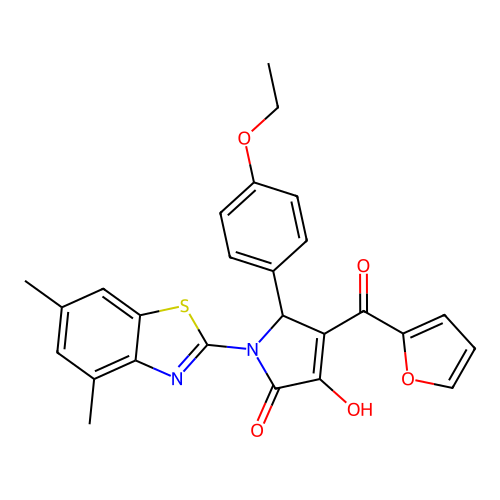 1-(4,6-dimethylbenzo[d]thiazol-2-yl)-5-(4-ethoxyphenyl)-4-(furan-2-carbonyl)-3-hydroxy-1h-pyrrol-2(5h)-one structure