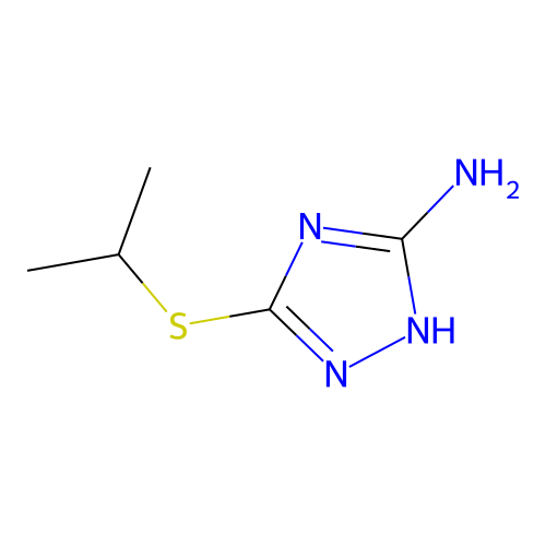 3-(propan-2-ylsulfanyl)-1H-1,2,4-triazol-5-amine structure