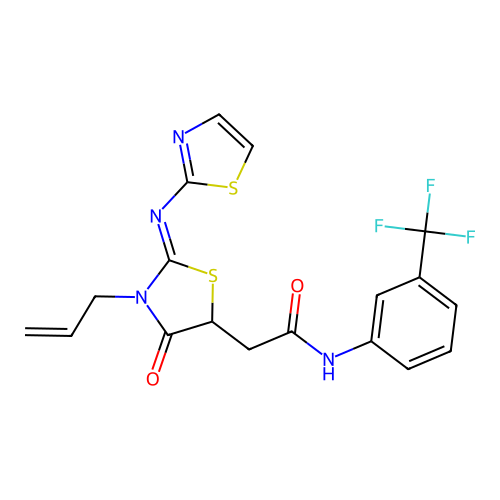 C18H15F3N4O2S2 structure