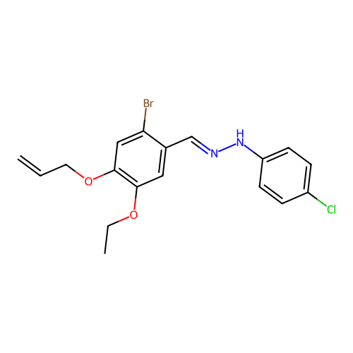 4-(Allyloxy)-2-bromo-5-ethoxybenzaldehyde (4-chlorophenyl)hydrazone structure