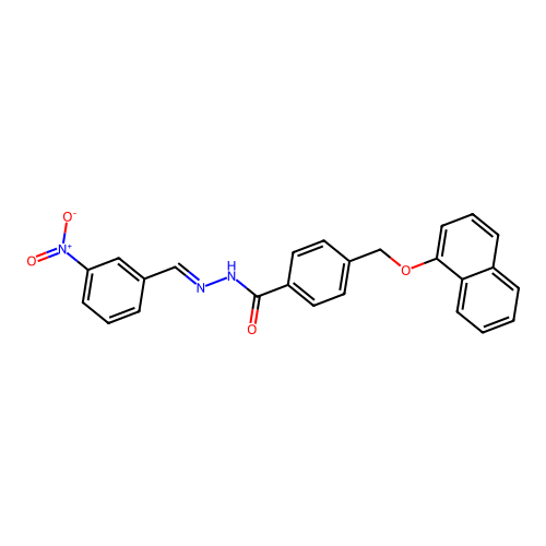 4-(naphthalen-1-yloxymethyl)-N-[(E)-(3-nitrophenyl)methylideneamino]benzamide structure