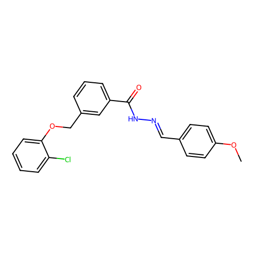 3-[(2-chlorophenoxy)methyl]-N'-(4-methoxybenzylidene)benzohydrazide structure