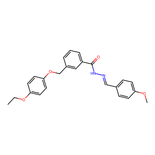 3-[(4-ethoxyphenoxy)methyl]-N-[(E)-(4-methoxyphenyl)methylideneamino]benzamide structure