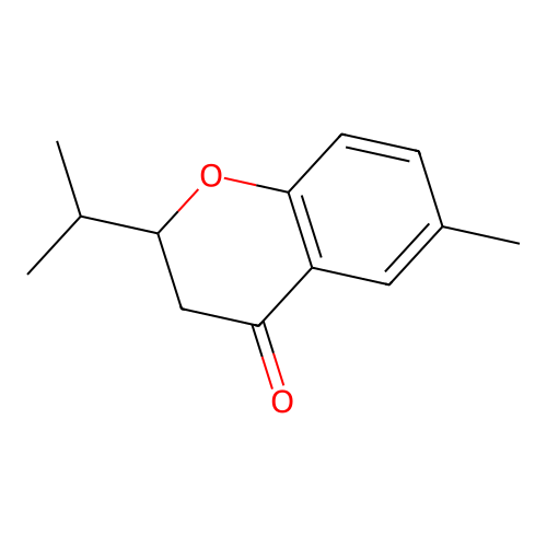 4H-1-Benzopyran-4-one, 2,3-dihydro-6-methyl-2-(1-methylethyl)- structure