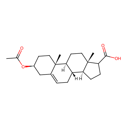 (3beta)-3-Acetoxyandrost-5-ene-17-carboxylic acid structure