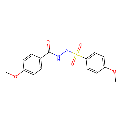4-methoxy-N'-(4-methoxyphenyl)sulfonylbenzohydrazide structure