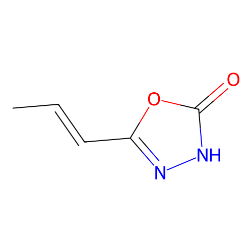 1,3,4-Oxadiazoline,2-one,5-(1-propenyl (trans)) structure