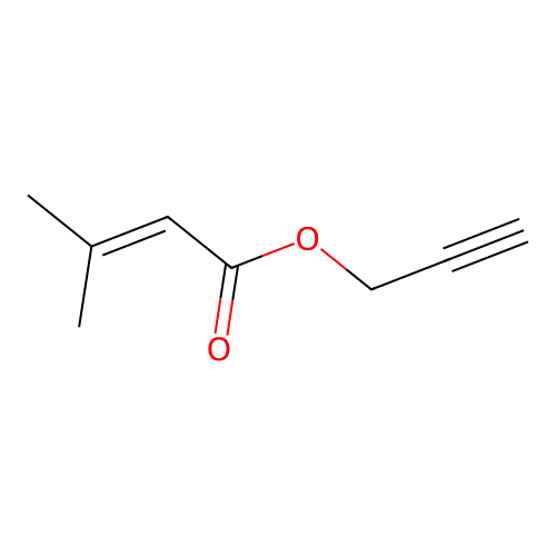 2-Butenoic acid, 3-methyl-, 2-propynyl ester structure