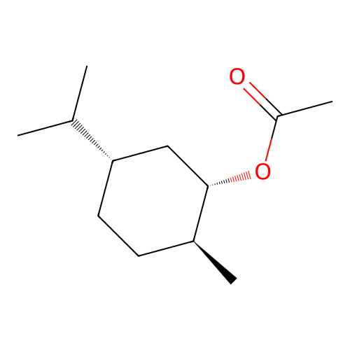 Carvomenthyl acetate structure