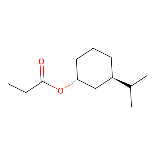 [(1R,3R)-3-propan-2-ylcyclohexyl] propanoate structure