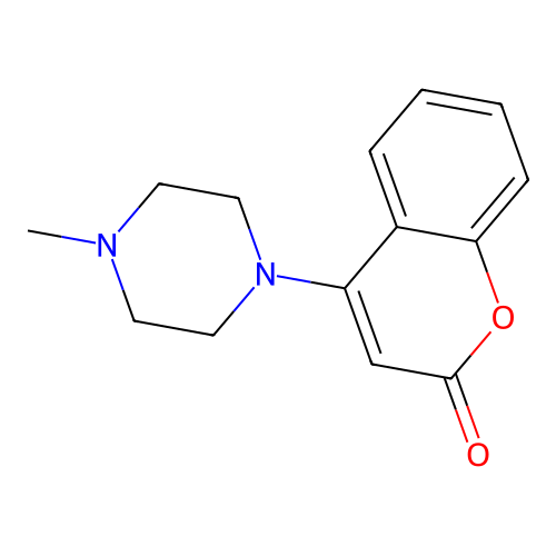 4-(4-Methylpiperazin-1-yl)chromen-2-one structure