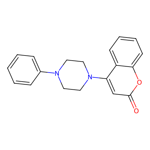 4-(4-Phenylpiperazin-1-yl)chromen-2-one structure