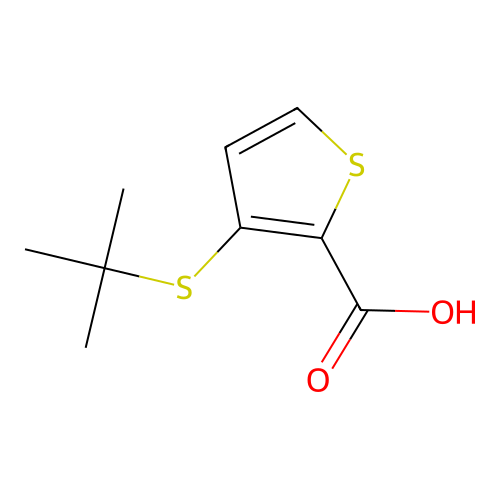 3-(Tert-butylsulfanyl)thiophene-2-carboxylic acid structure