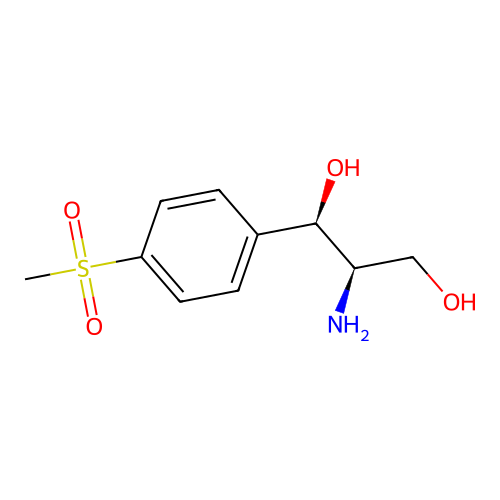 (R(R*,R*))-2-Amino-1-(p-(methylsulphonyl)phenyl)propane-1,3-diol structure