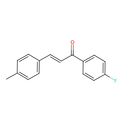 (2E)-1-(4-fluorophenyl)-3-(4-methylphenyl)prop-2-en-1-one structure