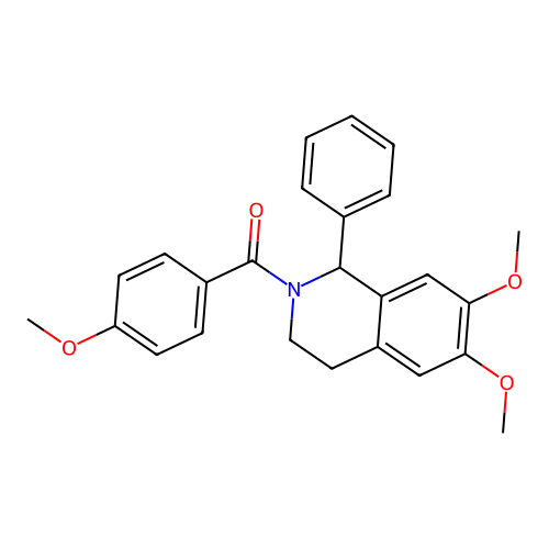 6,7-Dimethoxy-2-(4-methoxybenzoyl)-1-phenyl-1,2,3,4-tetrahydroisoquinoline structure