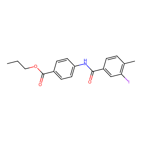 Propyl 4-[(3-iodo-4-methylbenzoyl)amino]benzoate structure
