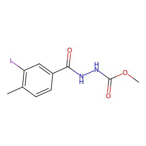 Methyl 2-(3-iodo-4-methylbenzoyl)hydrazinecarboxylate structure