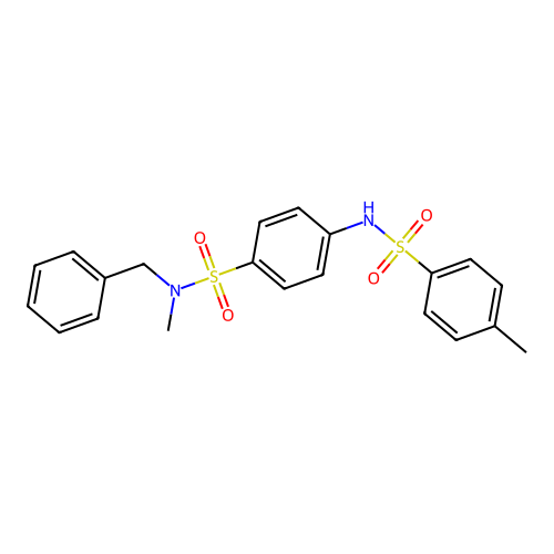 N-benzyl-N-methyl-4-{[(4-methylphenyl)sulfonyl]amino}benzenesulfonamide structure